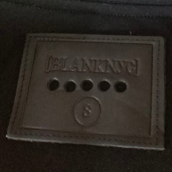 BlankNYC Women's Black Asymmetrical Zip Collar Moto Biker Bomber Coat Jacket S - Picture 4 of 5